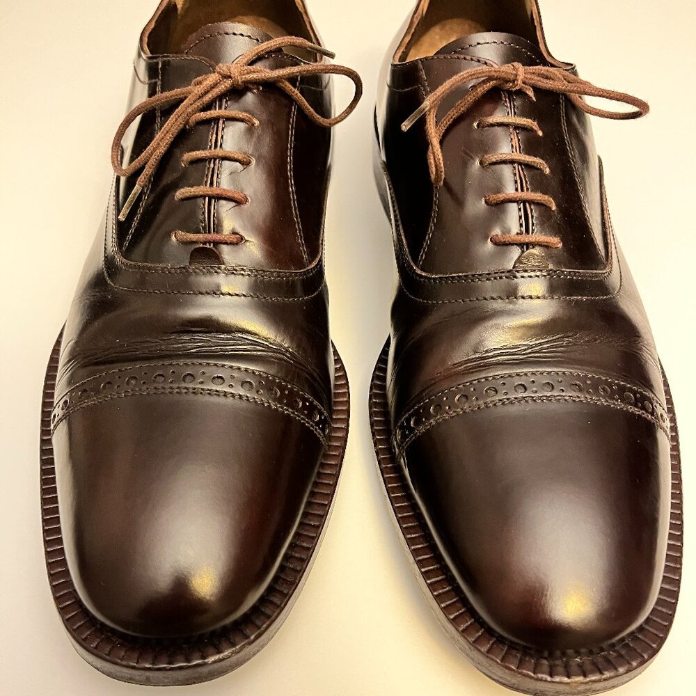 Dark Brown Cap Toe Dress Shoe by Joan & David Couture